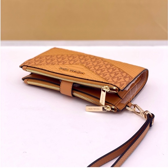 Michael Kors DoubleZip Wallet Wristlet Phone Case Cider Multi - Picture 9 of 11
